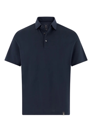 Boggi Milano button appliqué polo shirt - Blue