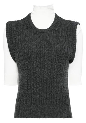 Victoria Beckham mock-neck knitted top - Grey