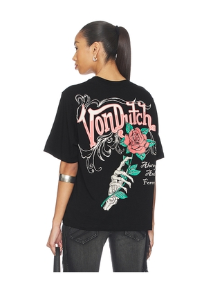 Von Dutch Always Forever Boxy Crop Tee in Black. Size L. Also in S, M, XL/1X.