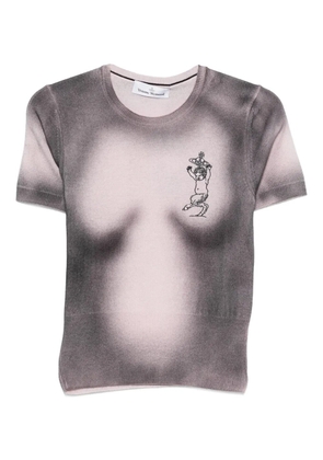 Vivienne Westwood Elle print fitted top - Black