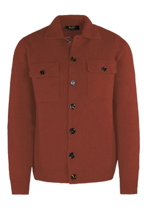 Moorer button-up knitted shirt - Red