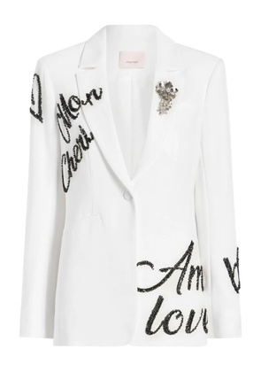Cinq A Sept Karlie loveletter blazer - White
