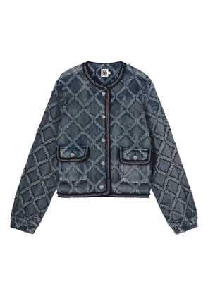 b+ab diamond-pattern pocket jacket - Blue