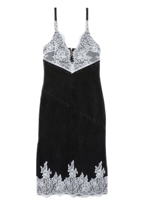 3.1 Phillip Lim lace-trim denim slip dress - Black