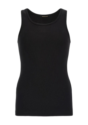 Roberto Cavalli ribbed cotton tank top - Black