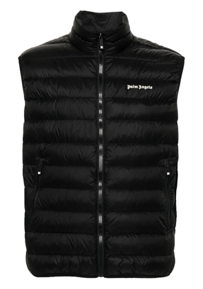 Palm Angels logo-print padded gilet - Black