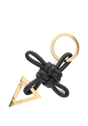 Bottega Veneta Pre-Owned 2020s triangle-knot leather keyring - Black