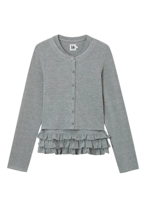 b+ab ruffled cardigan - Grey