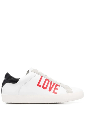 Love Moschino logo-print low-top sneakers - White