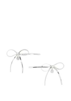 Maison Michel bow-embellished hair slides - SILVER