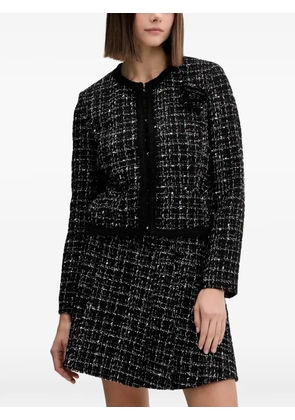 HUGO rosette tweed jacket - Black