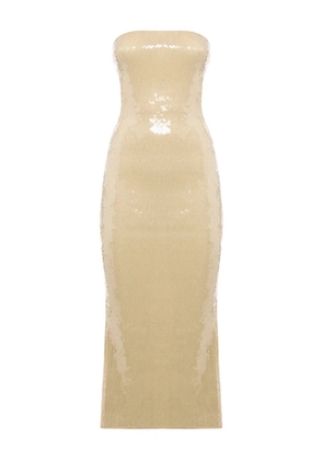 Oséree Marylin sequinned strapless midi dress - Neutrals