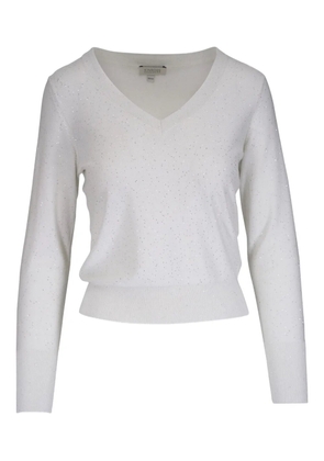 Kinross Cashmere V-neck jumper - White