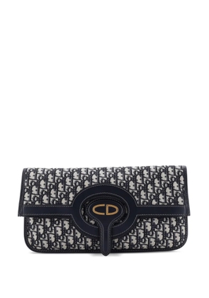 Christian Dior Pre-Owned Fold Over Oblique Canvas clutch bag - Black