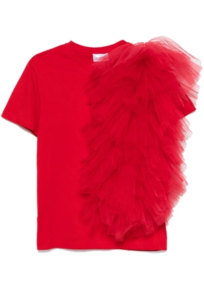 Alchemy x Lia Aram tulle-insert T-shirt - Red