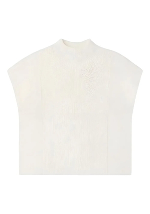 CFCL ribbed mock-neck vest - White
