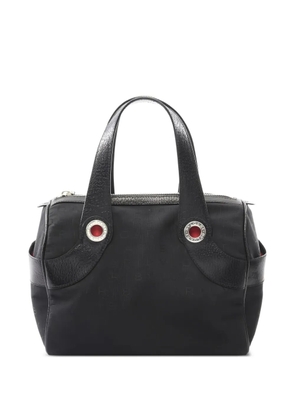 Bvlgari Pre-Owned 2010S Logomania canvas shoulder bag - Black