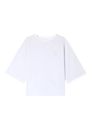 SANDRO logo-embroidered T-shirt - Grey