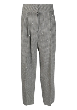 Fabiana Filippi houndstooth pleated tailored trousers - Black