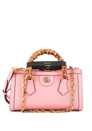 Gucci Pre-Owned East West Diana NM Bamboo Handle Tote Leather Small crossbody bag - Pink