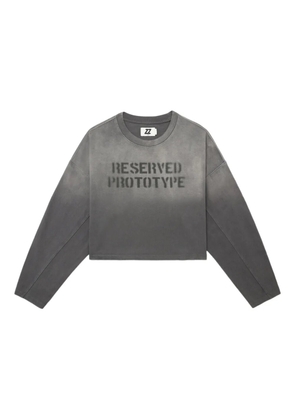 izzue lettering-print sweatshirt - Grey