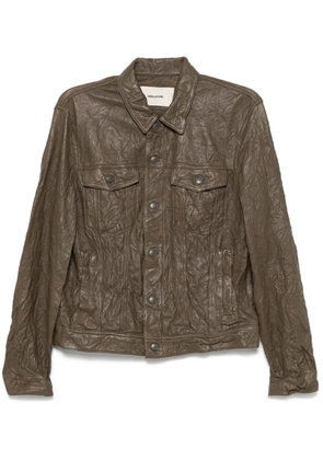 Zadig&Voltaire crinckled leather jacket - Brown