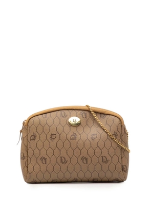 Christian Dior Pre-Owned 20th Century Honeycomb Coated Canvas Chain crossbody bag - Brown