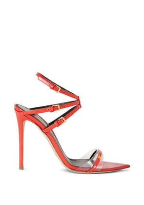 Elisabetta Franchi stiletto leather sandals - Red