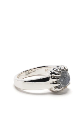 Stolen Girlfriends Club Baby Clawn moon stone ring - Silver