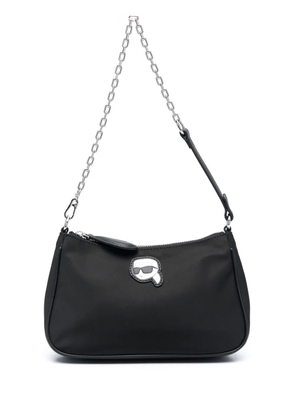 Karl Lagerfeld Ikon appliqué-detail shoulder bag - Black