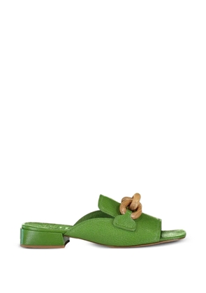 Pedro Garcia Enna chain-embellishment sandals - Green