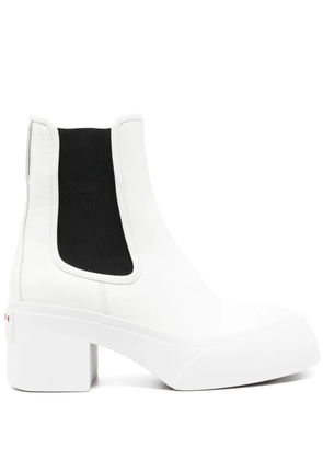 Marni 70mm leather Chelsea boots - White