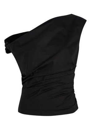 Good American off-shoulder poplin blouse - Black