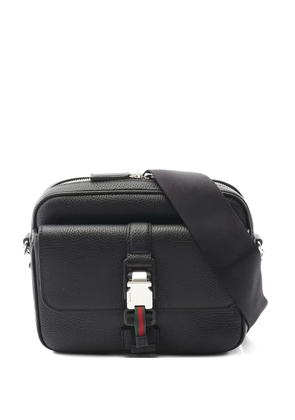 Gucci Pre-Owned 2020s web strip shoulder bag - Black