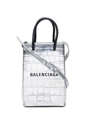 Balenciaga Pre-Owned 2015-2025 crocodile-effect mini tote bag - Grey