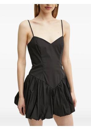 Bardot sweetheart-neckline bubble mini dress - Black