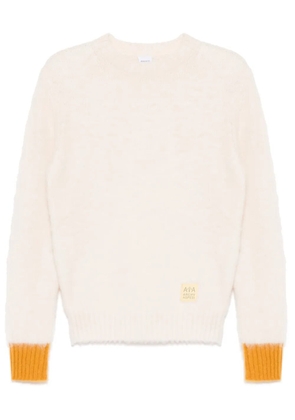 ASPESI brushed-wool crew-neck jumper - Neutrals