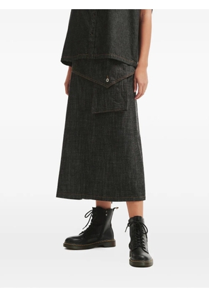 Y's pocket denim skirt - Grey