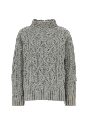 Jil Sander cable-knit wool sweater - Grey