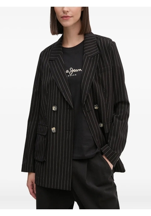 DKNY pinstripe double-breasted jacket - Black