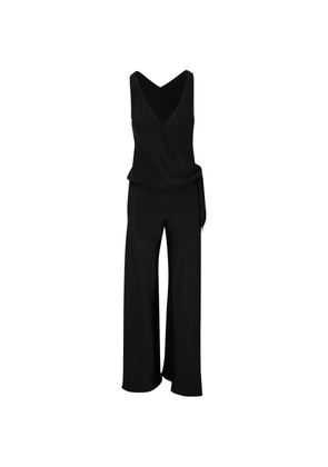 Peter Cohen V-neck tie jumpsuit - Black