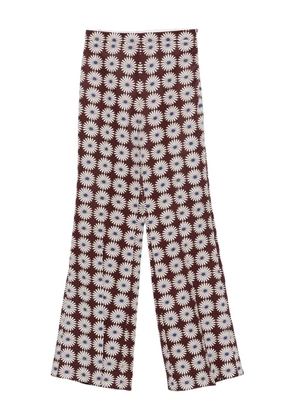SANDRO floral-print palazzo pants - Brown