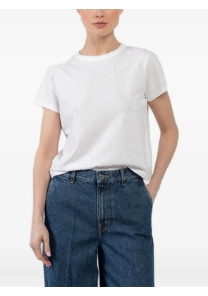 Velvet crew-neck T-shirt - White