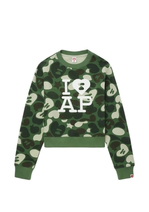 APEE™ by *A BATHING APE® camouflage crewneck knitwear - Green