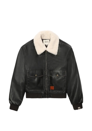 APEE™ by *A BATHING APE® pocket shearling-collar jacket - Black