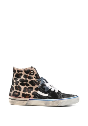 PAUL EASTERLIN Caly Star leopard high-top sneakers - Black