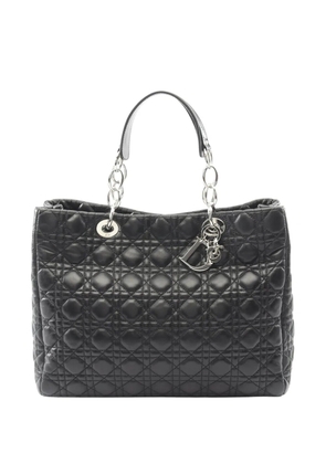 Christian Dior Pre-Owned 2010-2025 Large Lambskin Cannage Soft Zipped Lady Dior Shopping tote bag - Black