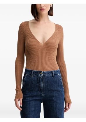 TWINSET ribbed-knit jumper - Brown