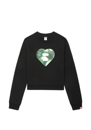 APEE™ by *A BATHING APE® camouflage heart-print sweatshirt - Black
