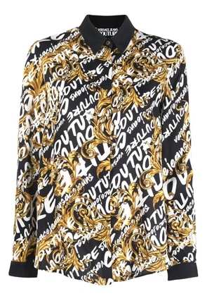 Versace Jeans Couture baroque graffiti-print shirt - Black